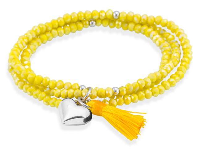 Bracelet ZEN Yellow in silver de Marina Garcia Joyas en plata Bracelet in rhodium plated 925 sterling silver and faceted 