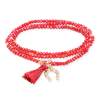 Pulsera ZEN Rojo en plata rosa