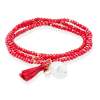 Pulsera ZEN Rojo en plata rosa