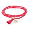 Pulsera ZEN Rojo en plata rosa