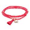 Pulsera ZEN Rojo en plata rosa