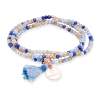 Armband ZEN Blau in silber rose vergoldet