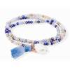 Pulsera ZEN Azul en plata rosa