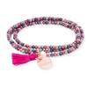 Pulsera ZEN Rosa en plata rosa